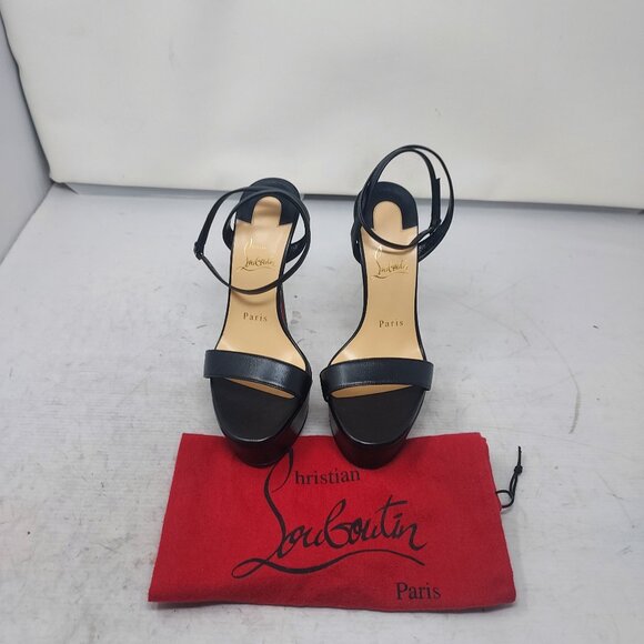 Christian Louboutin Loubi Queen Alta Black Platform Sandal - Picture 4 of 16
